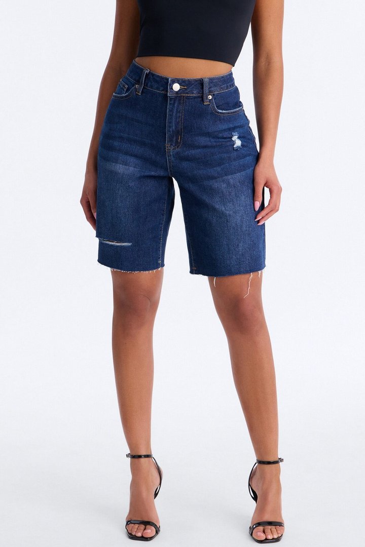 Sundaze Bermuda Denim Shorts - Dark Wash
