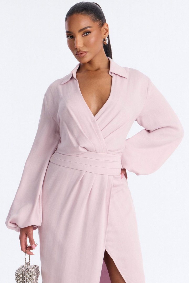 Tiana Shirt Maxi Dress - Lavender