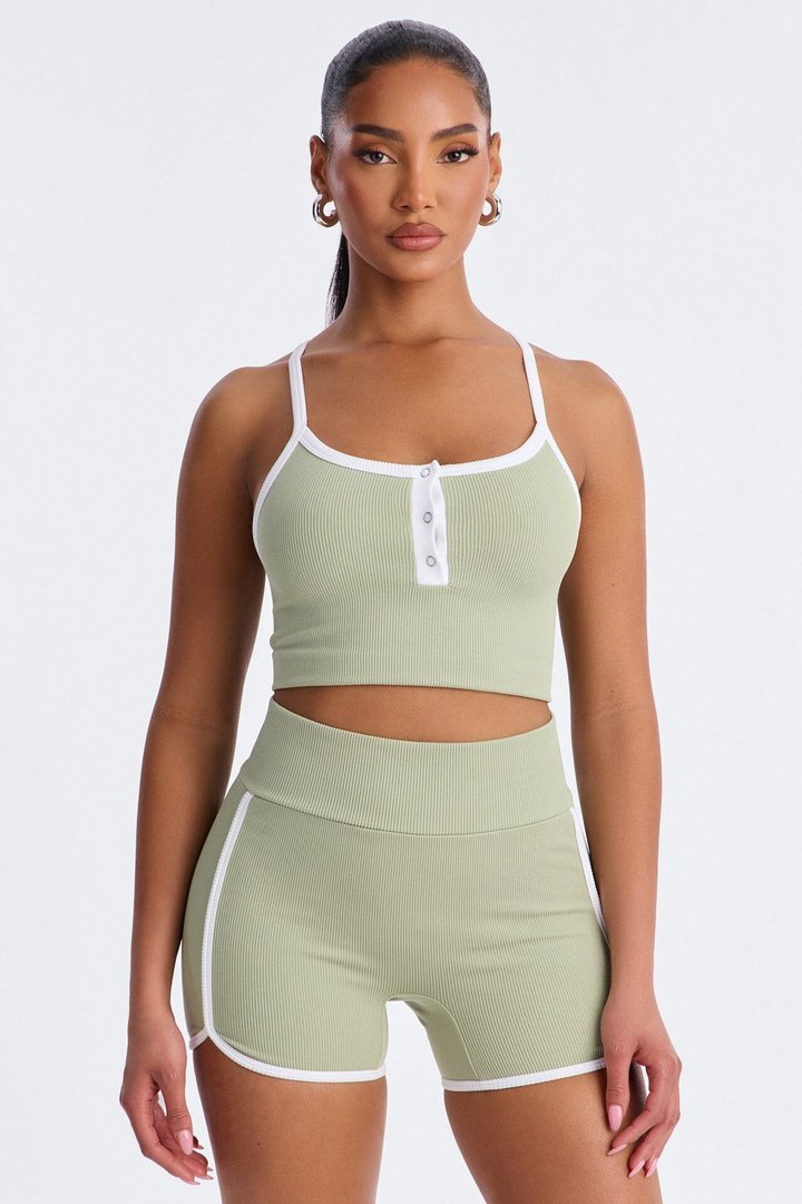 Sofia Seamless Short Set - Sage/combo
