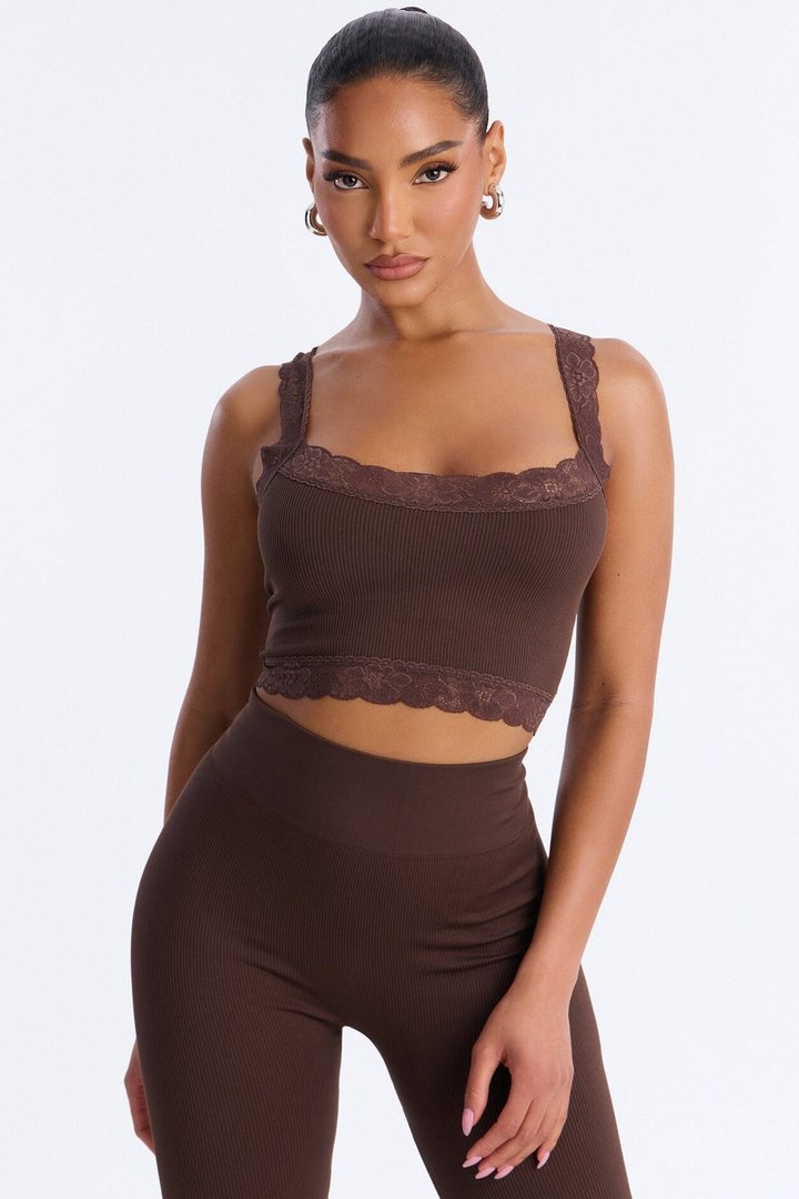 Sculpted Power Seamless Legging Set - Chocolate