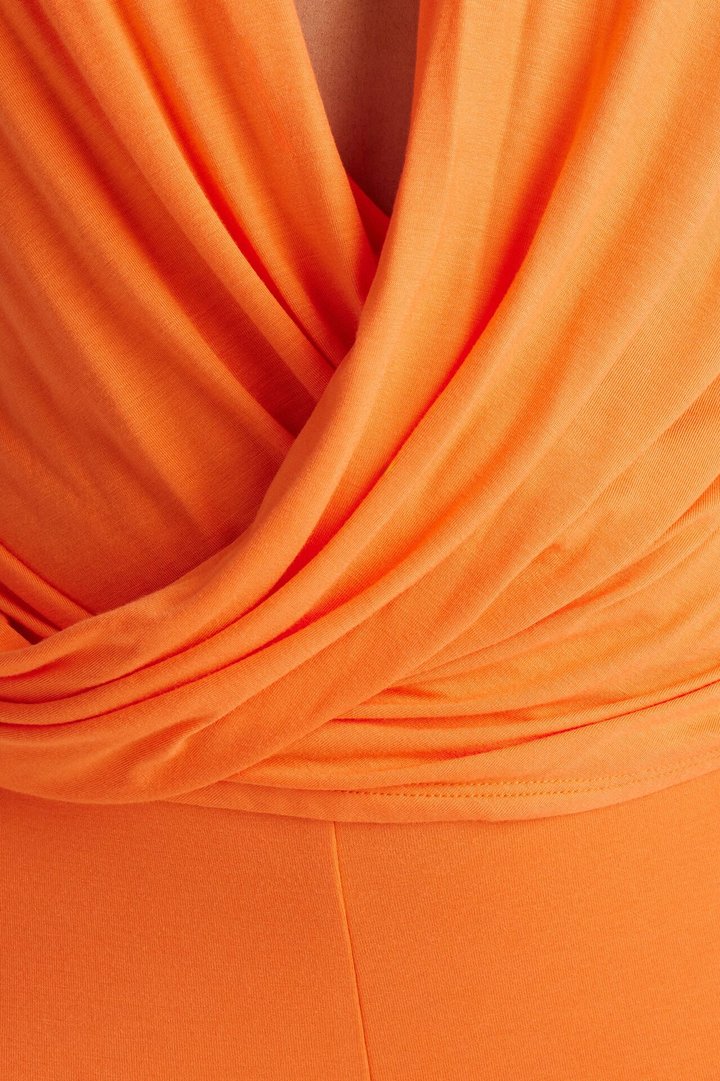 Priscilla Plunge Capri Set - Orange