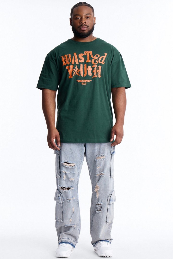 Wasted Youth Rockstar Short Sleeve Tee - Green