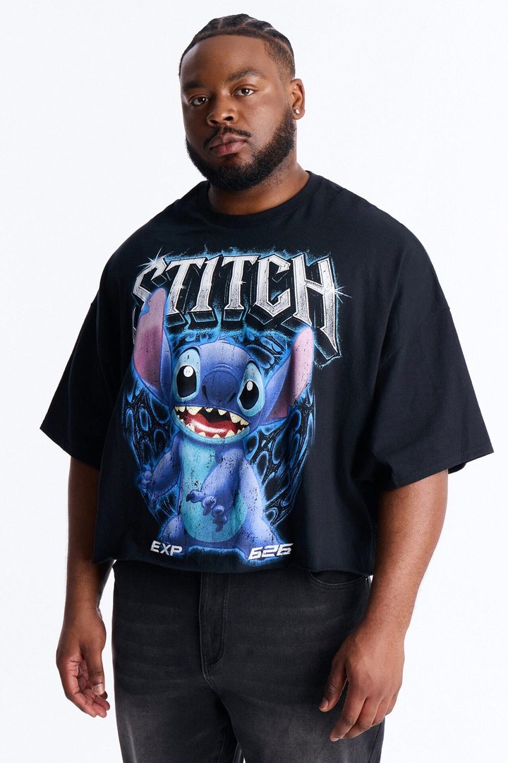Disney Stitch Short Sleeve Tee - Black