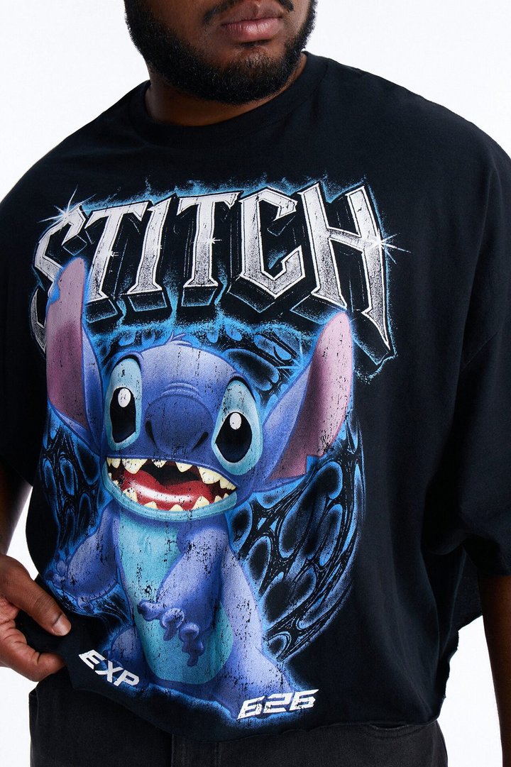 Disney Stitch Short Sleeve Tee - Black