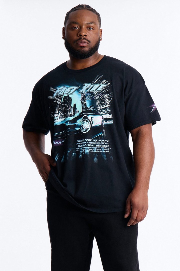 Fast Ride Racing Short Sleeve Tee - Black