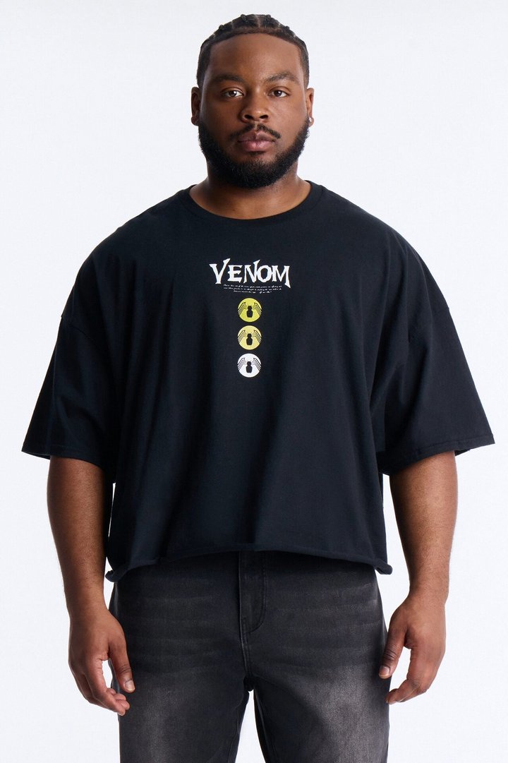 Venom The Anti Hero Boxy Short Sleeve Tee - Black