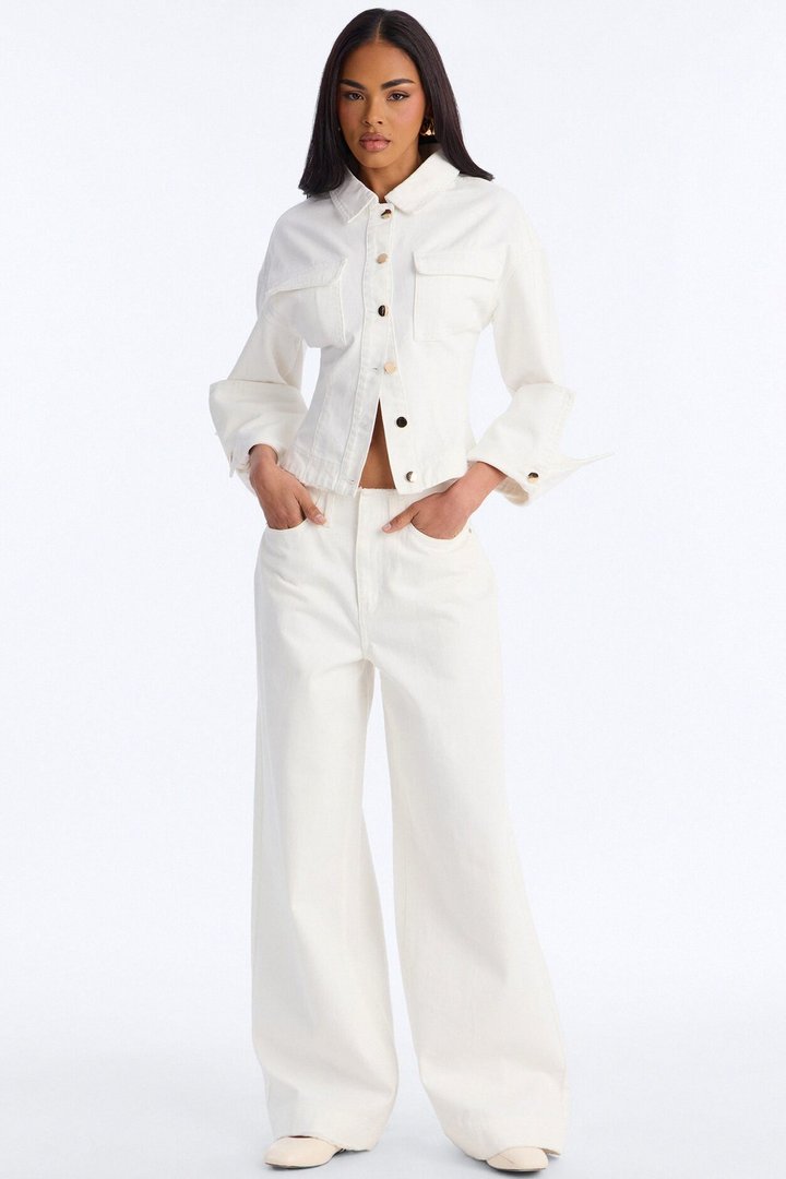 Always In Season Denim Shirt - White