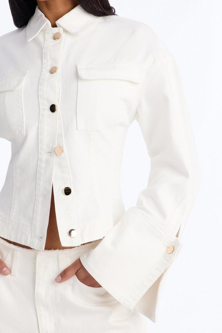 Always In Season Denim Shirt - White