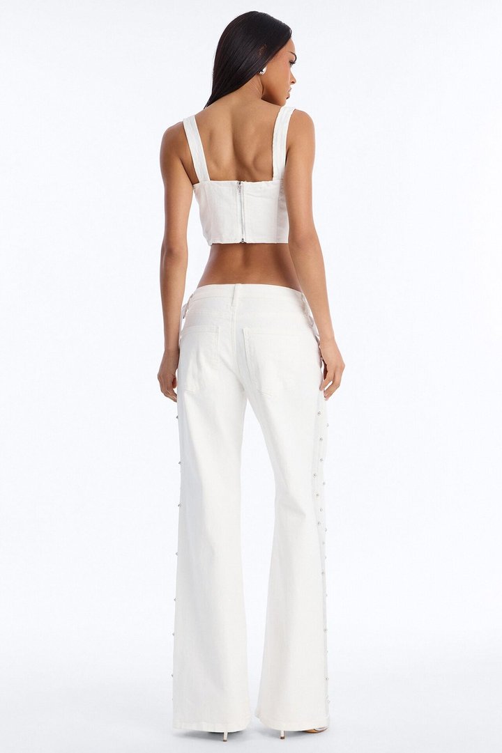 Electric Muse Studded Pant Set - White