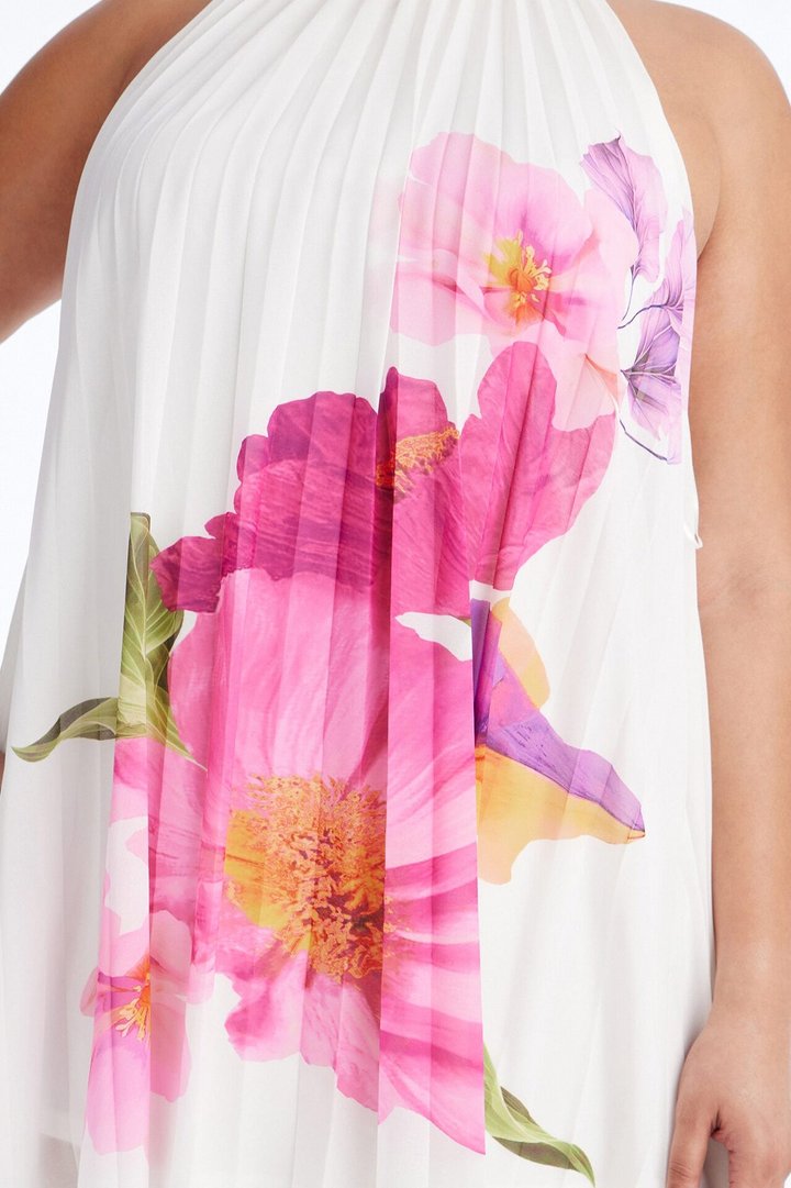 Juliana Sleeveless Chiffon Mini Dress - Ivory