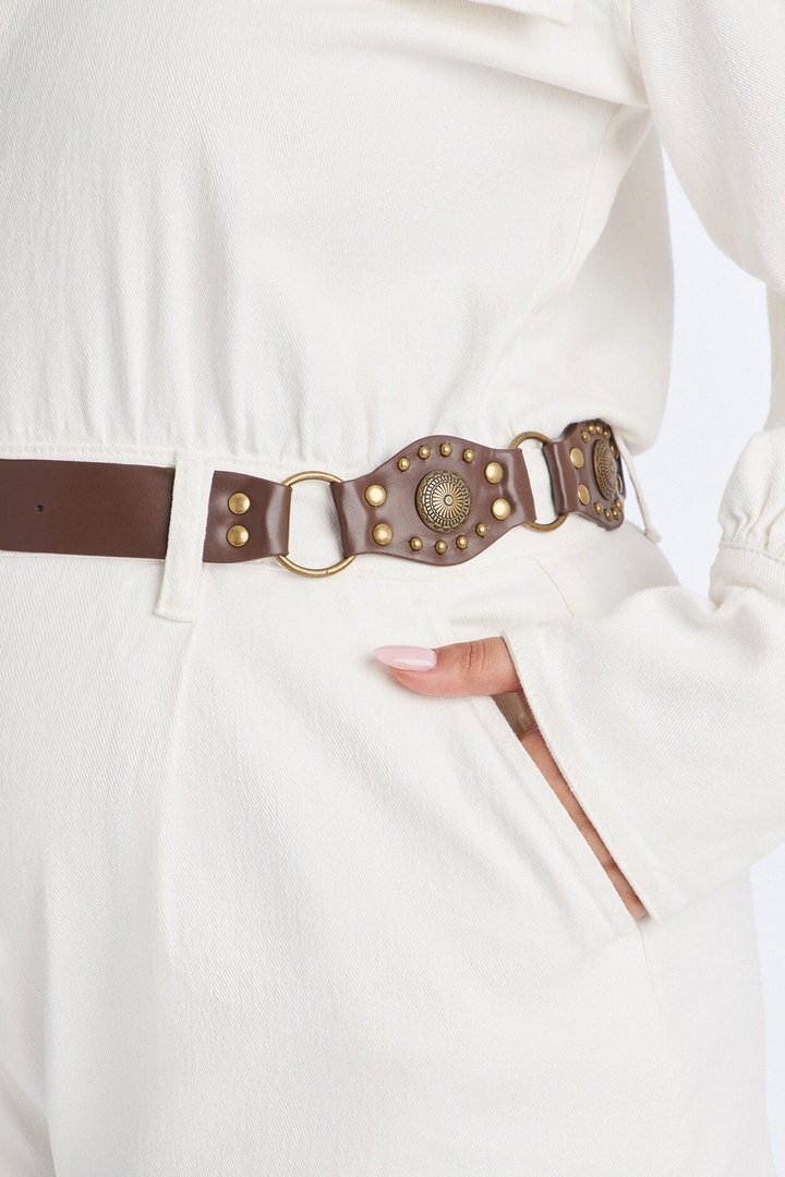 Off To La Quinta Belted Romper - Off White