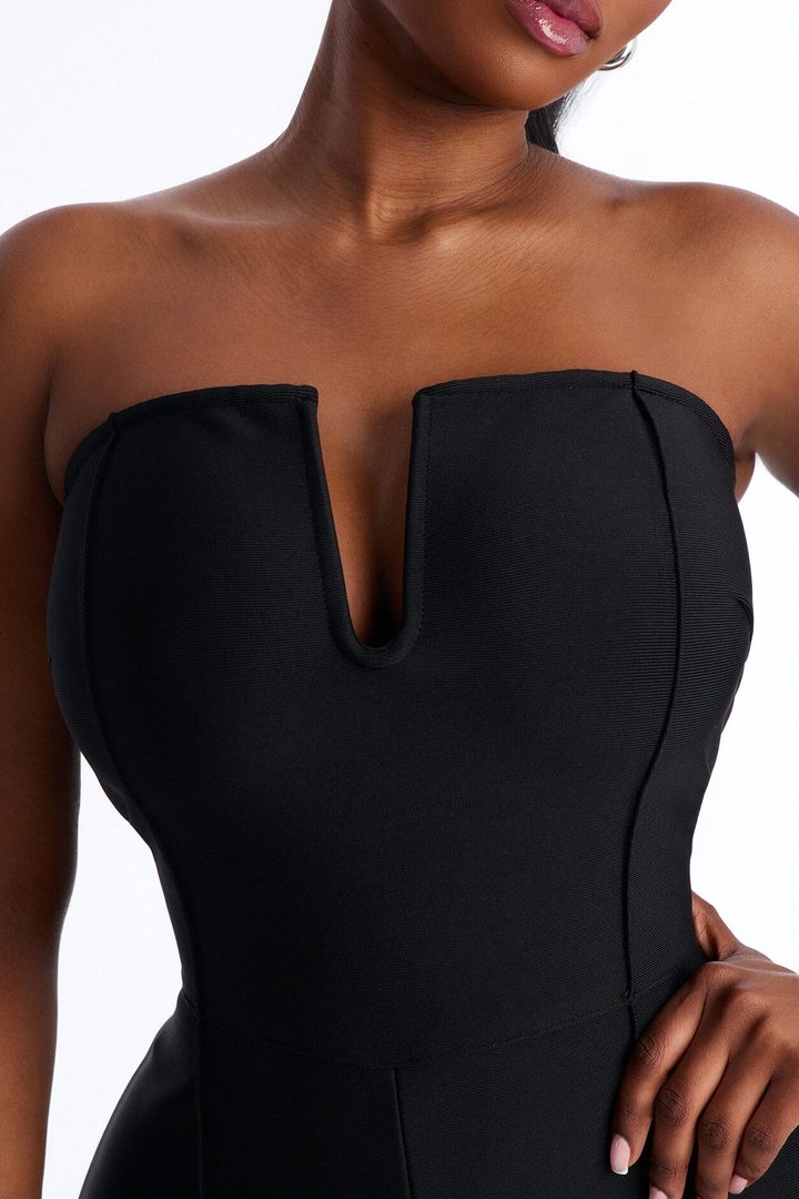 Someone To You Bandage Capri Jumpsuit - Black