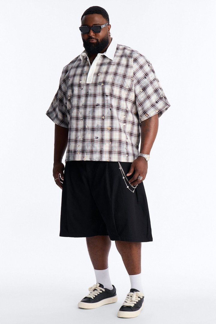 Oversized Desert Vibe Polo Shirt - Grey