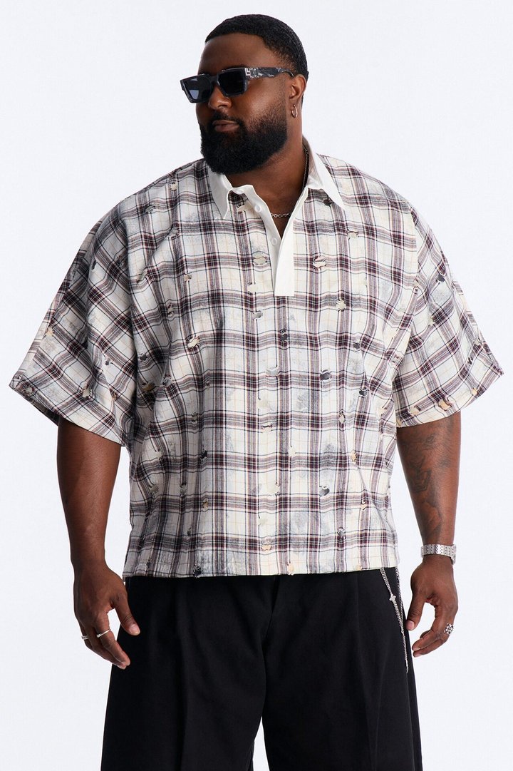 Oversized Desert Vibe Polo Shirt - Grey