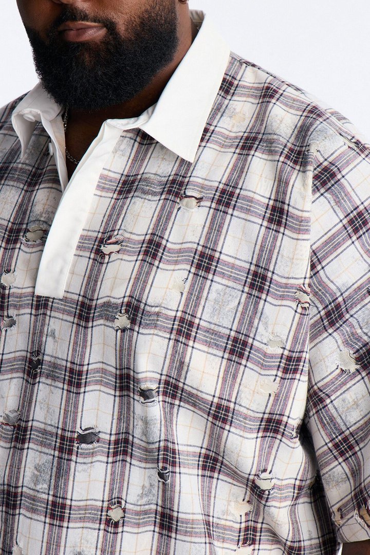 Oversized Desert Vibe Polo Shirt - Grey