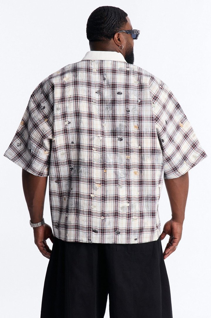 Oversized Desert Vibe Polo Shirt - Grey