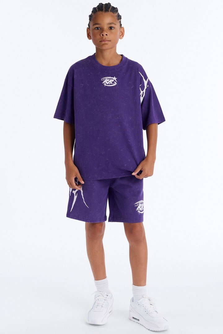 Mini Royalty Rule Short Sleeve Tee - Purple