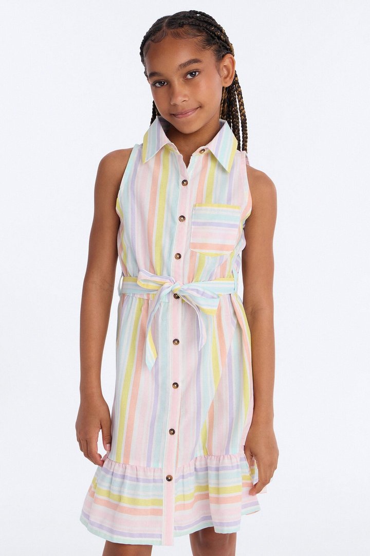 Mini Anything Is Possible Shirt Dress - Multi Color