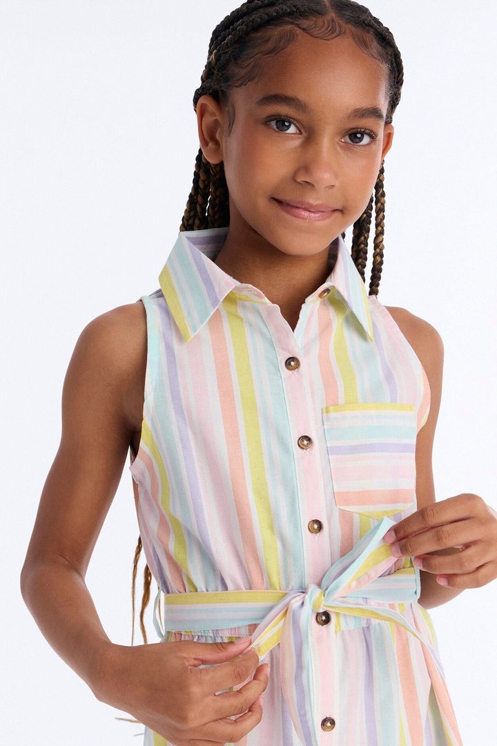 Mini Anything Is Possible Shirt Dress - Multi Color