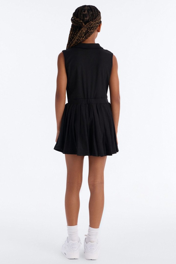 Mini Layla Active Polo Dress - Black