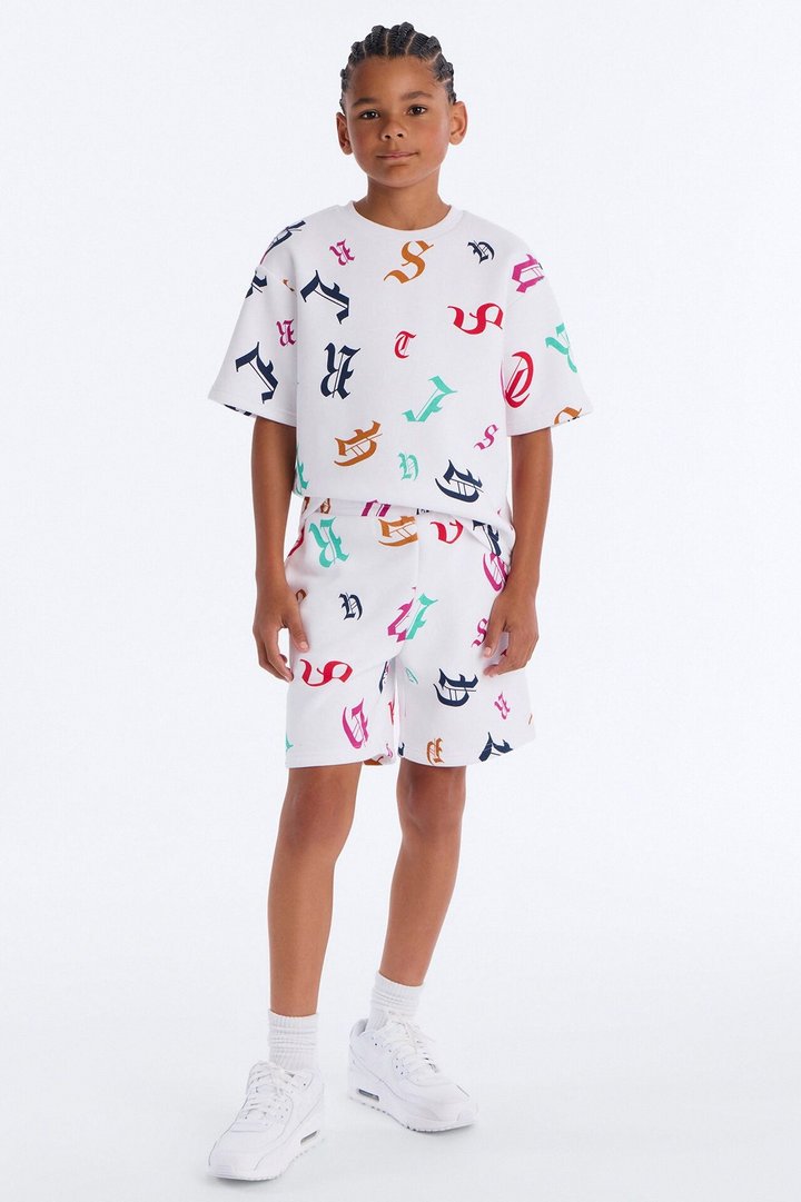 Mini Tyson Letters Short Sleeve Tee - White