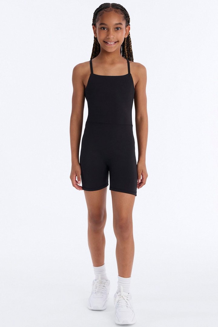 Mini Believe You're A Winner Sportscore Romper - Black