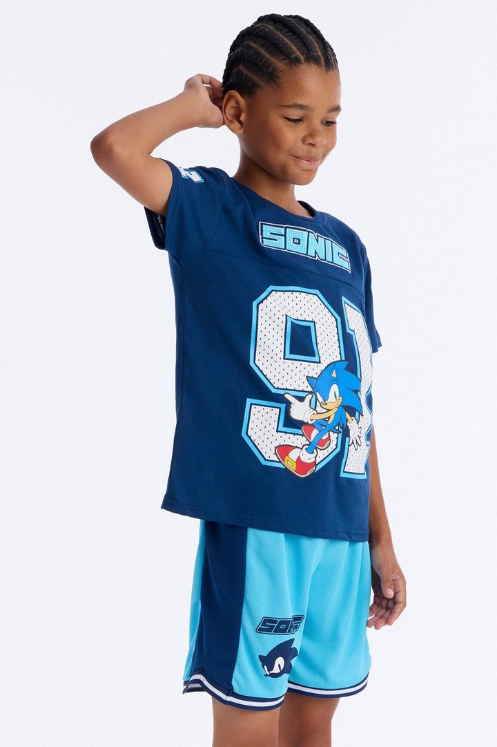 Mini Sonic 91 Jersey And Short Set - Navy/combo
