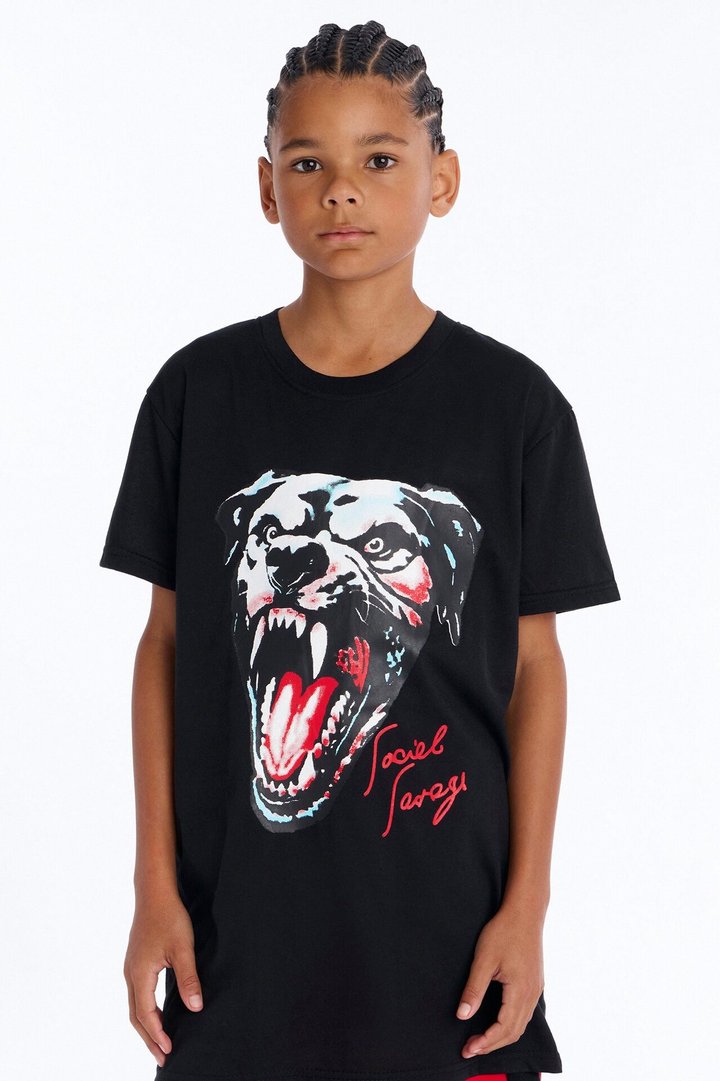 Mini Social Savage Short Set - Black/Red
