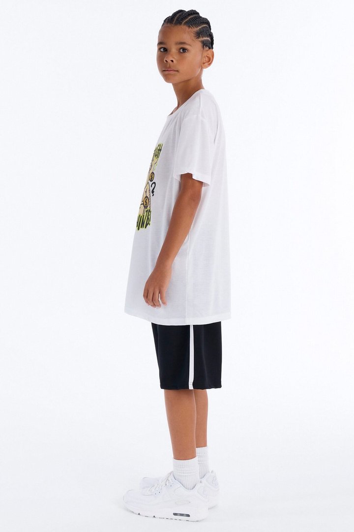 Mini Rich Or Nothing Short Set - White/Black