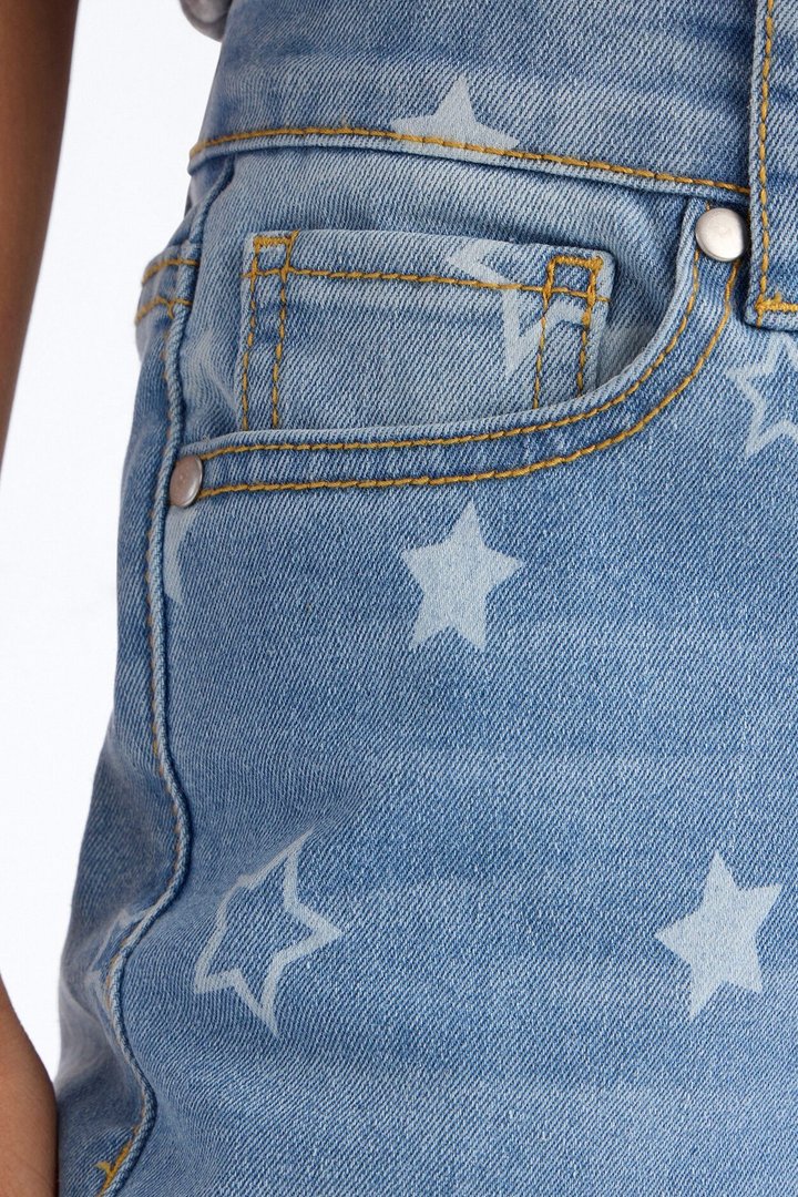 Mini Seeing The Stars Flare Jeans - Light Wash
