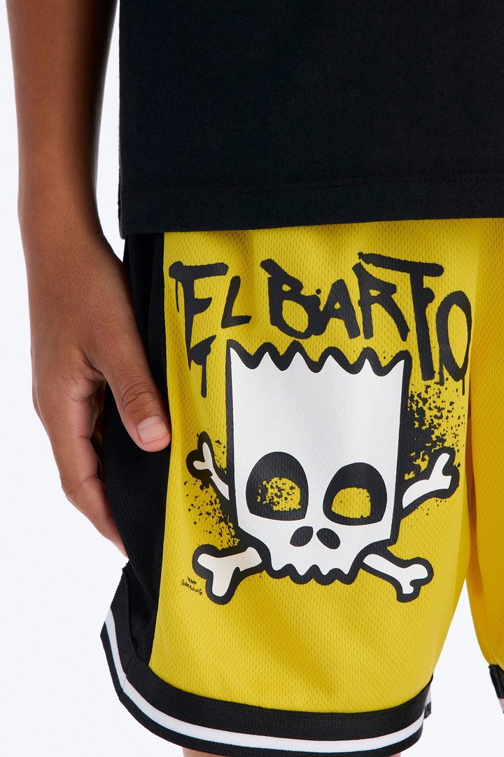 Mini Bart Simpson 89 Jersey And Short Set - Black/Yellow