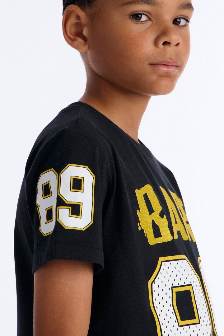 Mini Bart Simpson 89 Jersey And Short Set - Black/Yellow