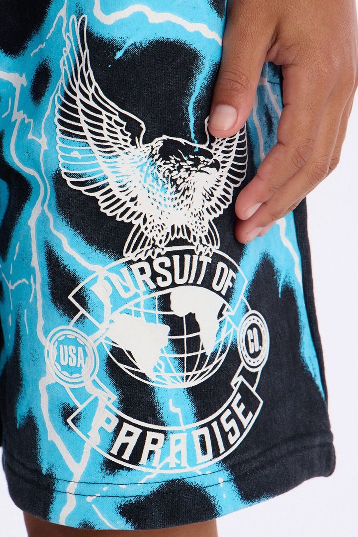 Mini Thunder Bird Sweatshorts - Black