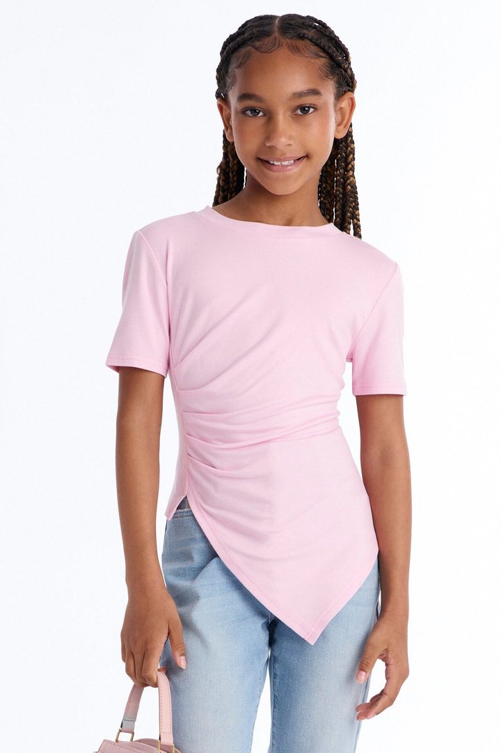 Mini Take Control Asymmetrical Top - Pink