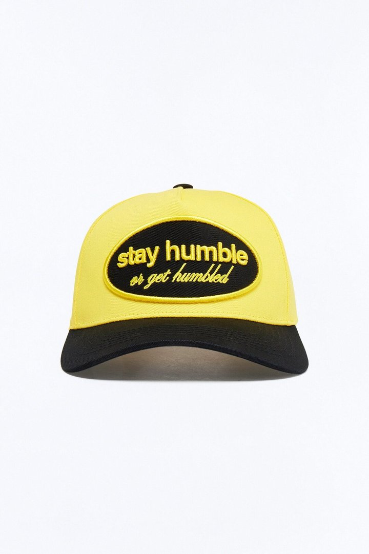 Stay Humble Or Get Humbled Patch Structured Hat - Yellow/combo