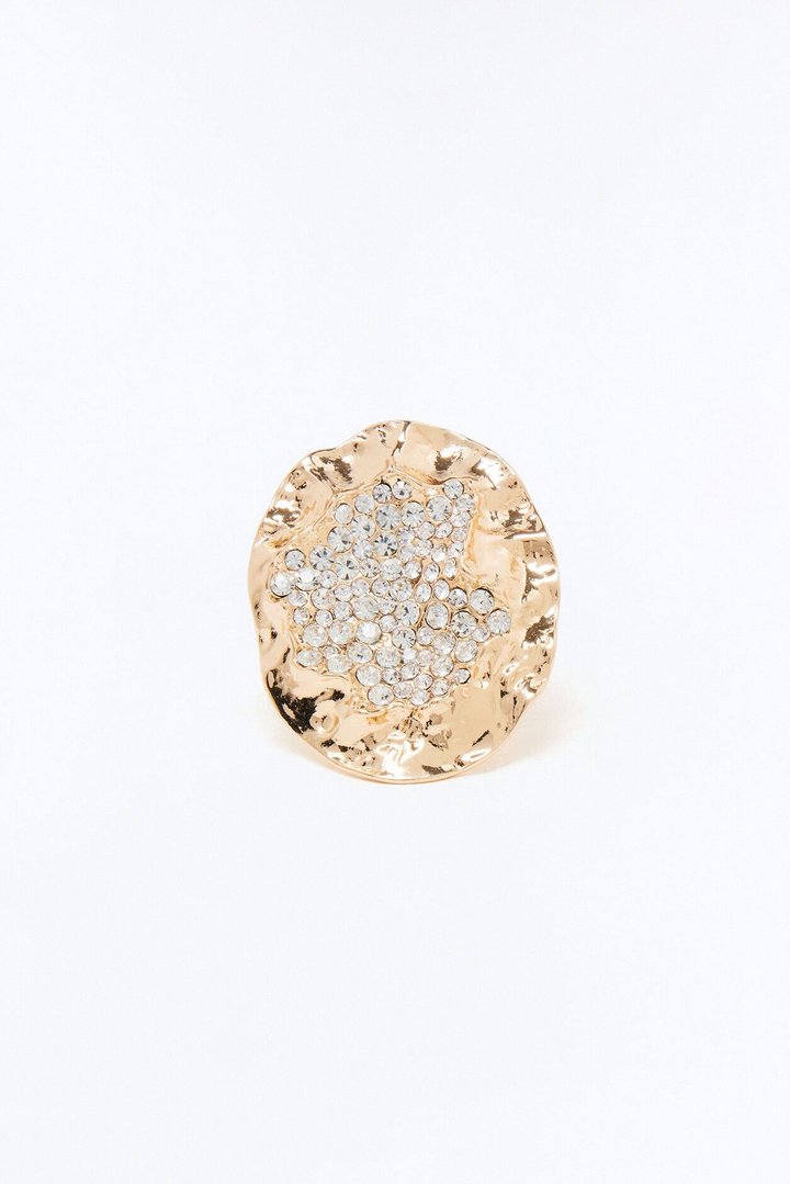 Hidden Rhinestones Ring - Gold