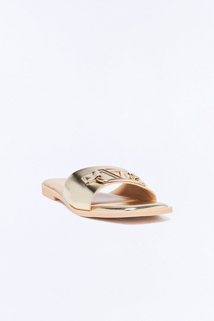 Kimber Hardware Slip On Sandals - Gold