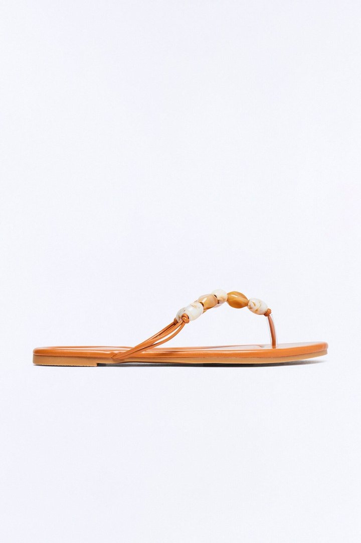 Brooke Stone Flip Flops - Tan