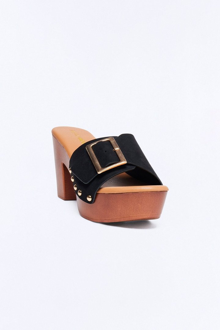 Lillian Platform Mules - Black
