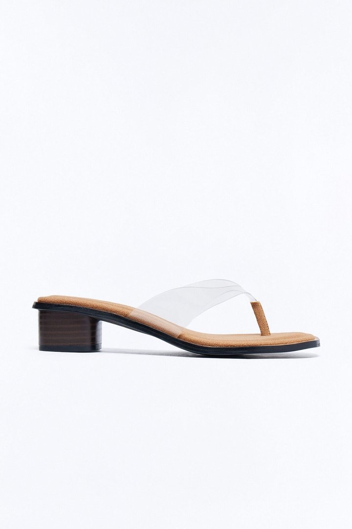 Azaria Thong Heels - Clear