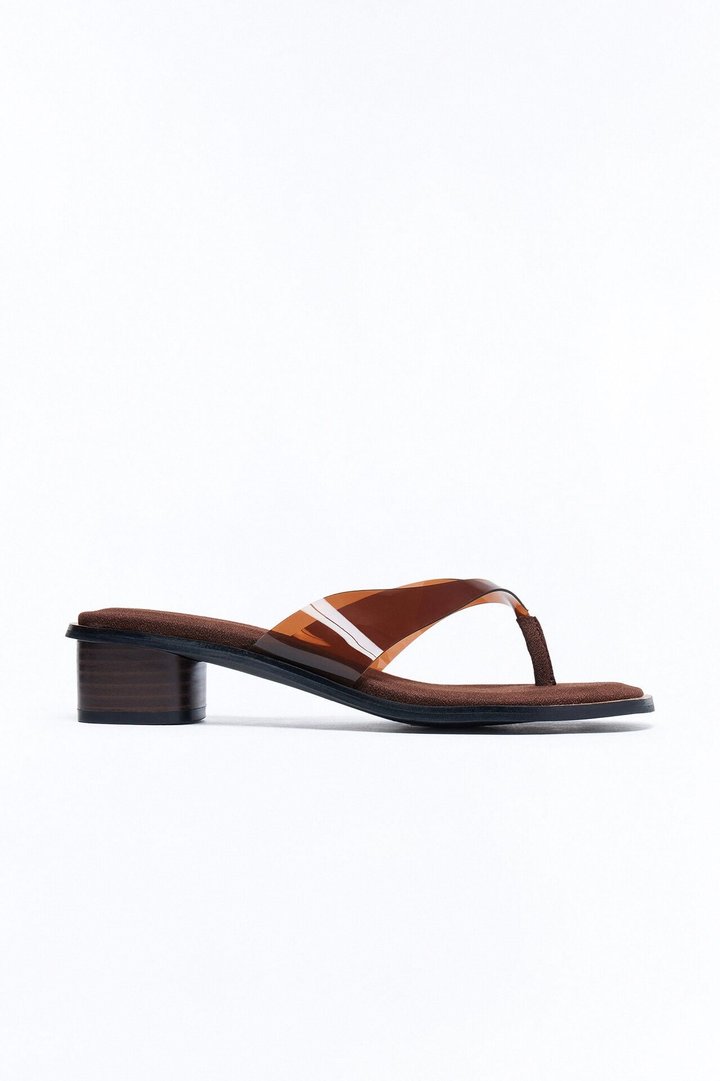 Azaria Thong Heels - Brown