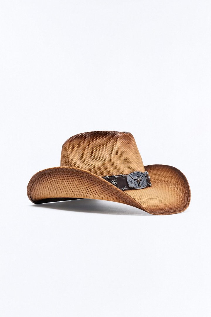 Bad Bull Energy Straw Cowboy Hat - Tan