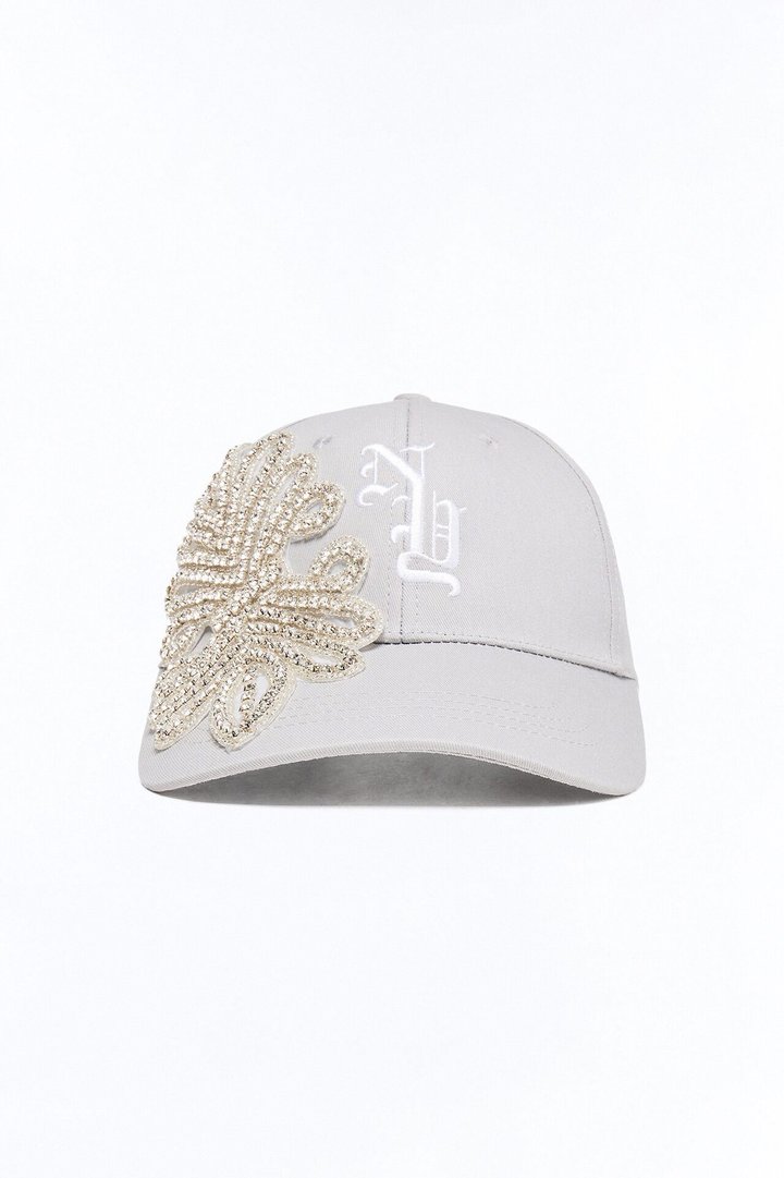 In My City NY Embellished Baseball Hat - Grey