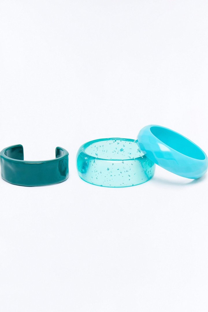Crystal Seas 3 Piece Bracelet Set - Blue/combo