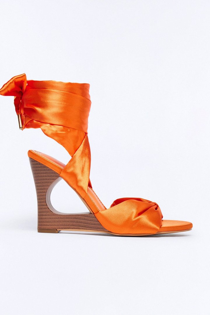 Zen Wrap Up Wood Wedges - Orange