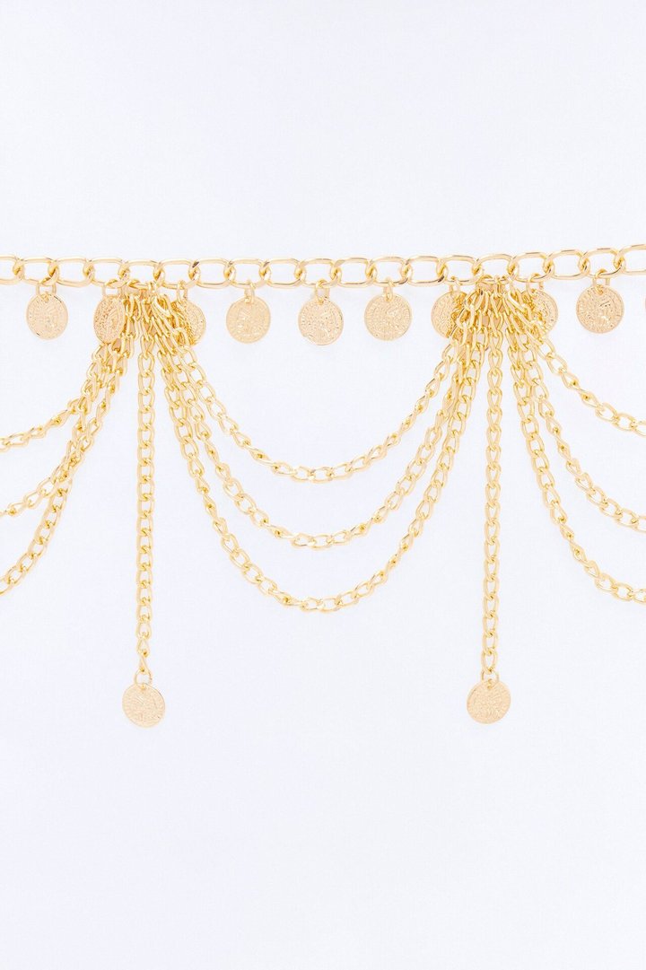 Layered Trust Hardware Chain Belt - Gold