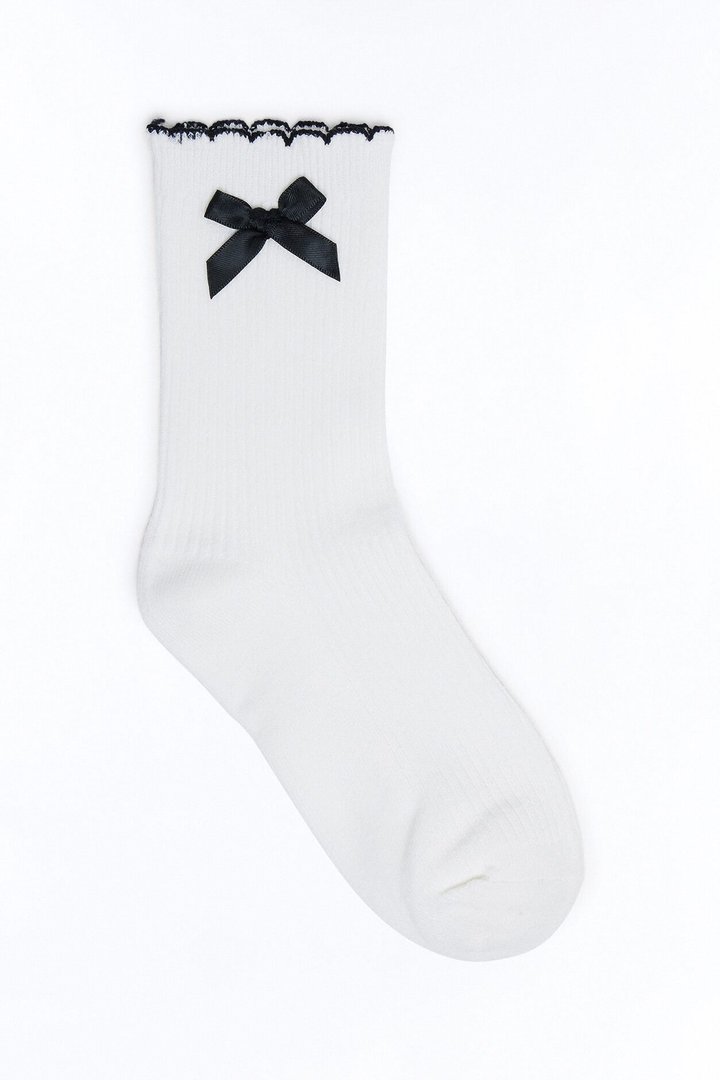 Mini Please And Thank You Socks - White