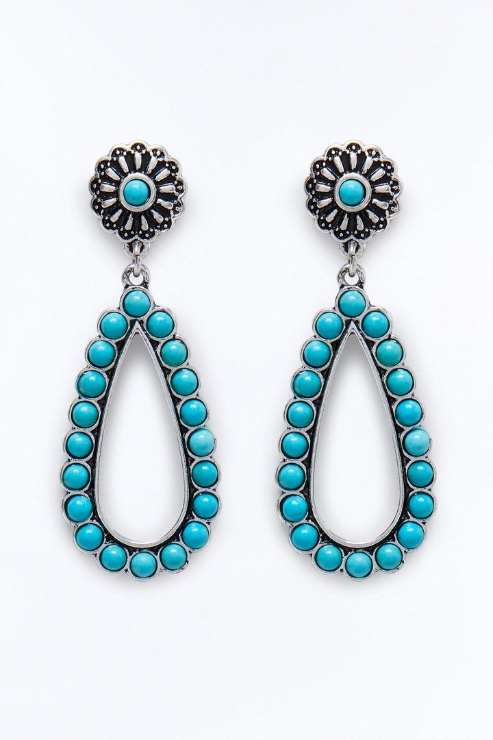 Wild West Gem Drop Earrings - Turquoise