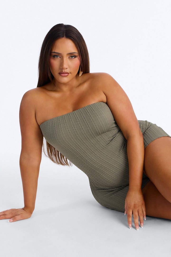 Marissa Cable Knit Micro Romper - Olive