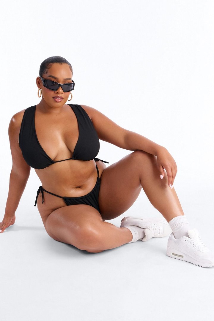 Caterina 2 Piece Halter Bikini Set - Black